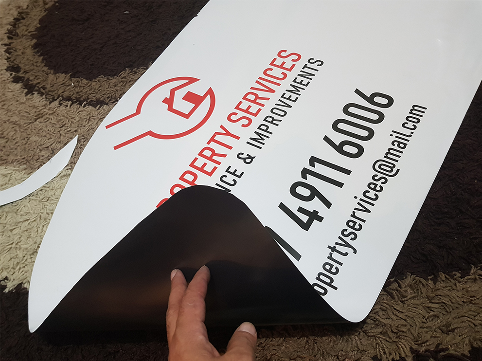 full color vinyl printed magnetic signs